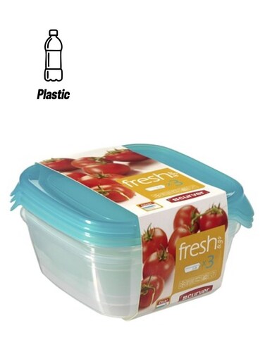 Food Storage Fresh And Go Set Of 3 Pieces With Cover 0.8L