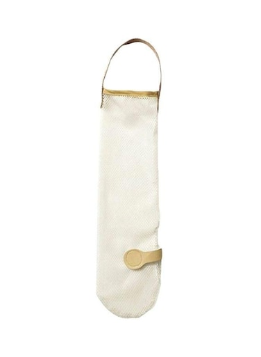 Onion Garlic Hanging Storage Bag Beige 40x11cm