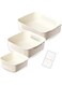 VIMINDA Fresh Food Storage Containers for Refrigerator, 2 in 1 Filter Plastic Fruit Washing Drain Basket, Food Strainer &amp; Kitchen Colander Set, Vegetable Basket Sink Strainer (3pcs Set)
