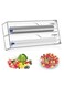 Plastic Wrap Dispenser with Cutter and Stickers, Foil and Plastic Wrap Dispenser, Deluxe Acrylic Storage Aluminum Foil Dispenser for Kitchen Drawer Compatible