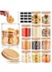 12 Pack Glass Jars Set, 250ml Spice Jars with Bamboo Lids, Clear Glass Food Storage Containers, Kitchen Canisters Set for Sugar, Tea, Cookie, Coffee with Labels and Pen