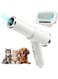 Portable Pet Hair Dryer, Quiet 2 in 1 Pet Grooming Hair Dryer Blower with Slicker Brush, Negative Ion for Drying and Grooming of Small to Medium Dogs and Cats (White Hair Dryer)