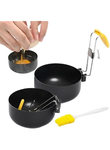 Stainless Steel Egg Cooker, Egg Ring, New Collapsible Hang Ear Egg Boiler Poached Egg Maker, Non-stick Egg Poacher for Perfect Boiled Eggs for Kitchen Tool