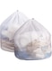 Khazna Set of 2 Large Laundry Bags, 31" x 24" Mesh Laundry Bags with Drawstring, Durable Wash Bag for Delicates, Garment Laundry Mesh Bag for Family, College Dorm, Apartment (Coarse Net + Fine Mesh)