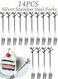 Pcs Silver Stainless Steel 4.7 Inch Dessert Fruit Forks Food Grade Tableware Flatware for Demitasse Stirring Mini Salad Cake Appetizer for Home Dining Eid Gathering Party Wedding Bridal Shower Cafe Bar