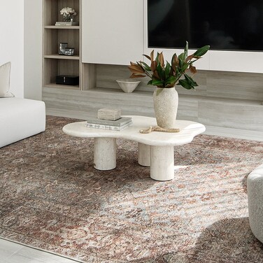 Vince Sandy 170 x 110 cm Carpet Knot Home Designer Rug for Bedroom Living Dining Room Office Soft Non-slip Area Textile Decor