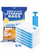 7 Pack Space Saver Bag Vacuum Storage Bags With Hand-Pump for Travel 80x60cm for Max Space Saving for Clothes Duvets and Blankets