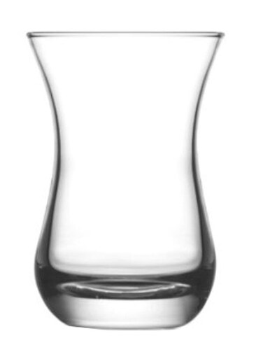 6-Piece Turkish Ajda Tea Cup Set Clear 165ml