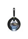 Sicily Black Aluminum Frying Pan 24 cm   Starflon Excellent Nonstick Coating   3 mm Thick Body   PFOA-Free   Dishwasher Safe   Gas &amp; Electric Compatible