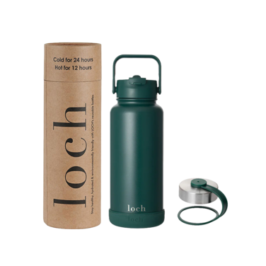 Loch 900ml (32 Oz) Monochrome Stainless Steel Bottle Forest Green