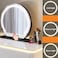 AWD Luminous Dressing Table with Smart Mirror, Chest of Drawers and Chair color White - 6 side Drawers