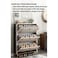 AWD Shoe Rack Cabinet in Double Tipping, Shoe Cabinet 3 Flipping Doors - Grayc