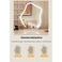 AWD Smart Vanity Table, Dressing Table with Mirror, Chair and Double Chest Drawers Feature a Wireless Charging Speaker LED Light - White