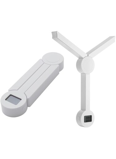 Folding Food Weighing Scale, Kitchen Scale Food Scale, Small Portable Tare Function, Space Saving, With Display, For Cooking, Baking, White