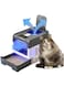 Extra Enclosed Cat Litter Boxes, Foldable Litter Box with Lid,Deodorizing Cabin, Large Space Litter Box with Ultraviolet Germicidal Lamp, with Cat Litter Scoop, Drawer Type Front Entry (grey)