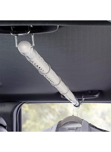 Universal Car Garment Hanger Bar   Adjustable Backseat Clothes Hanging Rod for Suits, Coats &amp; Shirts   Wrinkle-Free Travel Organizer for Vehicles