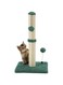 Pseul Cat Scratching Post Premium Basics Kitten Scratcher Sisal Scratch Posts with Hanging Ball 22in for Kittens or Smaller Cats (56cm, Green)
