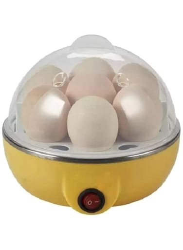 Dubai Gallery Multifunction Poach Boil Electric Egg Cooker 2.72E+12 Yellow/Clear