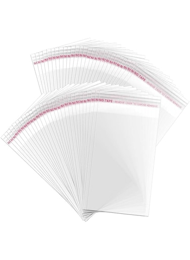 TopLike Clear Self-adhesive Bags,Self Sealing Cellophane Display Bags/Sealable Bags, Food Safe, Cello Bags OPP for Cookies,Cards,Envelopes,Pictures (12 X 17 CM 200 PCS)
