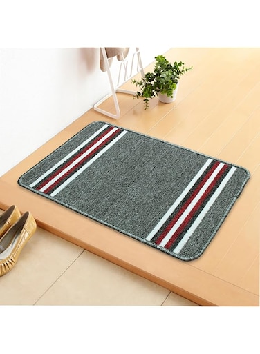 BEDSPUN Anti-Slip Door Mats 120GSM Doormat for Home Entrance, Floor Mat for Home, Kitchen, Office, 1 unit Eco Doormat Grey Stripes 37 cm X 57 cm