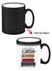 Color Changing Heat Sensitive Ceramic Mug, Image Revealed When HOT Liquid is Added! Cat on books