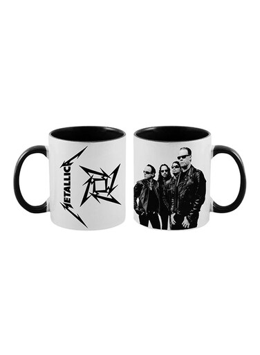 Band Printed Coffee Mug White/Black