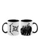Band Printed Coffee Mug White/Black