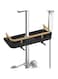Linkidea Direct Shower Caddy Shelf for 22/24/25 mm Slide Bar, Bathroom Shower Rack Organizer Sponge Holder for Shampoo Soap with Guardrail and Hanging Hook (Black)