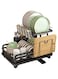 TOMVAES Dish Drying Rack for Kitchen, Collapsible Rust-Resistant 2-Tier Dish Drying Rack with Drainer Cutting Board Cutlery Holder Dish Drainer for Small Kitchen Counter Space