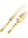 Knife And Cake Server Gold 15cm