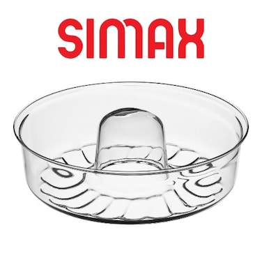 Simax 2-Liter Crown Cake Baking Dish - High-Quality Borosilicate Glass, Temperature-Resistant, Microwave &amp; Dishwasher Safe