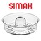 Simax 2-Liter Crown Cake Baking Dish - High-Quality Borosilicate Glass, Temperature-Resistant, Microwave &amp; Dishwasher Safe