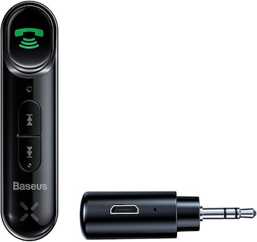 Baseus Bluetooth Aux Adapter, Bluetooth 5.0 Audio Receiver for Wireless Music Stream with Hand-free Call, aptX LL, 10H Play Time, Auto-Repair For Car Speaker, Headphone, Audio Sound System, etc.

