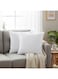 Home Luxury Cushion Filler, Decorative Pillow Inserts (Pack of 2, White) - Square Indoor Bed and Couch Pillows - Hollowfibre Cushion Fillers (Pack of 2, 60 x 60 cm)