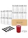 SKYLINK 12 Pack 8oz Mason Jars with Silver Lids &ndash; Crystal Glass Canning, 250ml Wide Mouth Jelly Jars for Honey, Jam, Food Storage, DIY Crafts, Party &amp; Wedding Favors