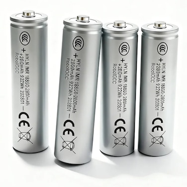 18650 Button Top Rechargeable Li-ion Battery 3.7V 2600mAh True Capacity Verified IMR Lithium Ion Cells   Genuine Rechargeable Battery for Flashlight LED Torch Arduino Robotics Power Bank IoT Devices DIY Electronics Battery Pack Projects (4 Pack)
