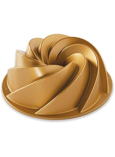 Nordic Ware 90077 Heritage Bundt 6 Cup, Gold