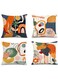 Pcs Mid Century Modern Abstract Throw Pillow Covers 45x45 cm - Colorful Boho Floral Geometric Minimalist Pillowcases for Couch Sofa Outdoor Decor