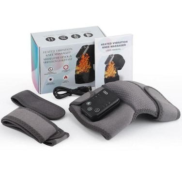 Tradeo Heated Vibration Knee Massager &ndash; Cordless Electric Wrap for Joint Relief &amp; Support