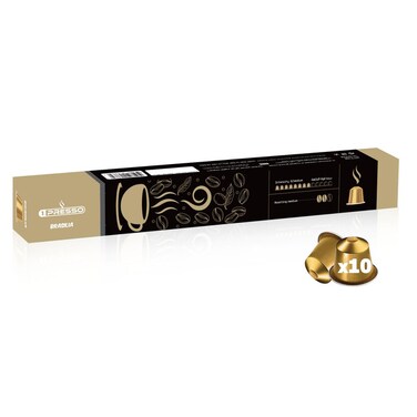 1Presso Brasilia - Medium Roast - 100% Arabica Single Origin - 10 capsules