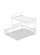 Carbon Steel Rack Storage For Kitchen Dishes In Larger Capacity Sink Drying Shelf Bowl Holder With Tool Holder Storage Box And ChopSticks Holder White 45*25*36cm