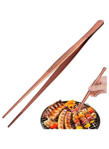 Kitchen Tweezers,Tweezer Tongs for Cooking &amp; Terrarium (rosegold)