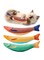 AquaFalcon Cat Toys Saury Fish, 3 Pack Catnip Crinkle Sound Toys Soft and Durable, Interactive Cat Kicker Toys for Indoor Kitten Exercise 9.4 Inches for All Breeds