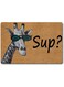NICESIR Entrance Welcome Mat Happy Doormats Sup Cool Giraffe What's Up(23.6 X 15.7 inch) Non-Woven Fabric Top with a Anti-Slip Rubber Back Funny Doormat Prank Gift Indoor/Outdoor/Kitchen Doormats