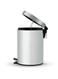 Royalford 5 Litre Stainless Steel Pedal Bins RF12089 Round Hands Free Kitchen Garbage Trash Bins Soft-Close Lid