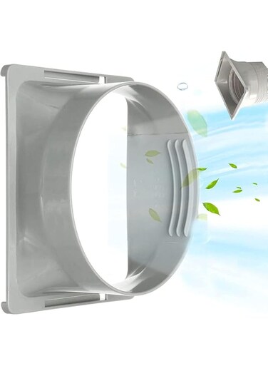 ALMEKAQUZ 5.9in Portable Air Conditioner Exhaust Hose Coupler,Square AC Unit Tube Connector Window Adapter,Exhaust Duct Interface for Air Conditioning Exhaust Port,Mobile Air Conditioning Accessories