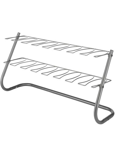 Whitmor 6905-5739 Gunmetal 4-Pair Boot Stand