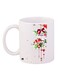 Birds Printed Coffee Mug White/Red/Green 11ounce