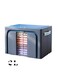Storage Bins with Metal Frame - Stackable &amp; Foldable Clothes Organizer Bags - Oxford Fabric Storage Containers with Large Clear Window &amp; Carry Handles, Bedroom Organization for Bedding &amp; Linen
