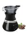 Art Pour Over Coffee Maker Set &acirc;&euro;&ldquo; Elegant Glass Carafe with Reusable Stainless Steel Drip Filter, Silicone Sleeve for Heat Protection, Complete Pour Over Coffee Dripper Pot 400ml
